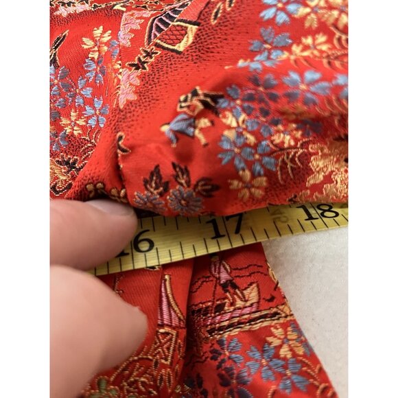 Blight Hernandez One-of-One Vintage Naplian Red Brocade Art Jacket Sz 12 - Picture 11 of 13